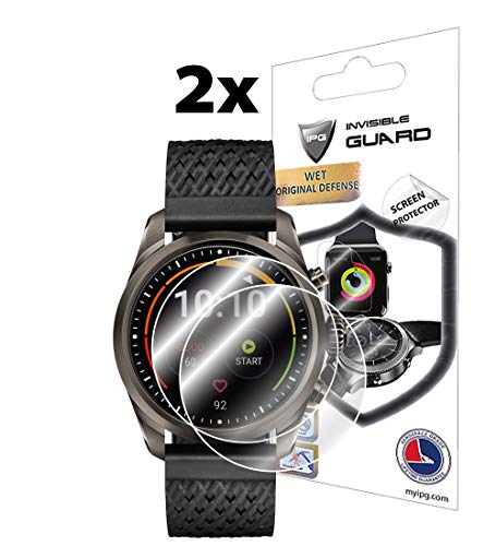 IPG for MONTBLANC Summit 2 SMARTWATCH Screen Protector (2 Units) Invisible Ultra HD Clear Film Anti Scratch Skin Guard - Smooth/Self-Healing/Bubble -Free by