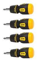 Load image into Gallery viewer, Stanley 66-358 Stubby Multi-Bit Ratcheting Screwdriver NIP (4 Pack)
