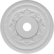 Load image into Gallery viewer, Ekena Millwork CMP22BA Baltimore Thermoformed PVC Ceiling Medallion, 22&quot;OD x 3 1/2&quot;ID x 1&quot;P, White
