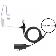Load image into Gallery viewer, 2-Wire Clear Tube Cloth Fiber Earpiece Clip-On PTT Mic for Vertex VX eVerge EVX (3 Year Warranty)

