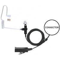 2-Wire Acoustic Tube Fiber Cord Earpiece Mic for Kenwood 2-Pin Series Handhelds (3 Year Warranty)