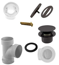 Load image into Gallery viewer, Westbrass Illusionary Overflow Sch. 40 PVC Plumbers Pack with Tip-Toe Bath Drain, Oil Rubbed Bronze, D593PHRK-12
