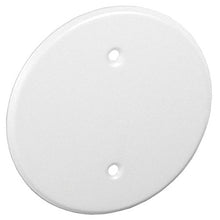 Load image into Gallery viewer, 2 Pcs, 5 In. Round Ceiling Blank-Up Covers, White, for 3-1/2 In. Round/Octagon Box, Steel to Cover Electrical Wires
