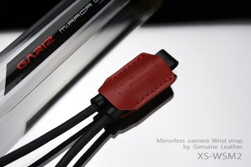 Gariz Genuine Leather XS-WSM2 Camera Hand Strap for Mirroless Camera, Red