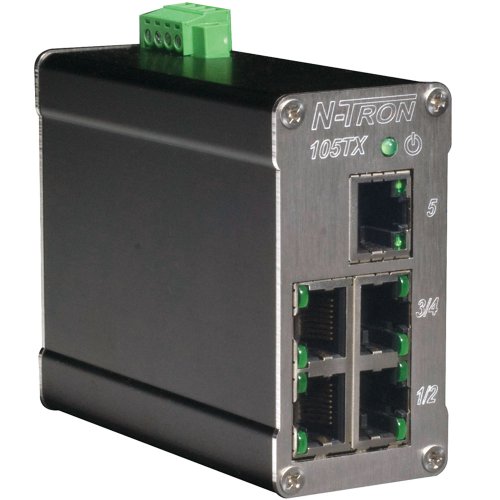 Red Lion N-TRON 105TX 10/100BaseTX Industrial Ethernet Switch with 5 Ports