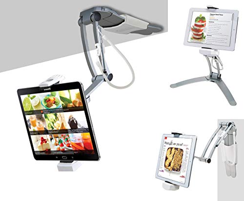 2-in-1 Kitchen Tablet Stand, CTA Digital Wall/Desktop Mount W/Stylus for 7-13