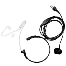 Load image into Gallery viewer, KENMAX 2 Pin Throat Vibration Mic Headset Air Tube Earpiece with Finger PTT for Two Way Radio Midland G9 G12 M24 M48 LXT303 LXT305 LXT480 LXT490
