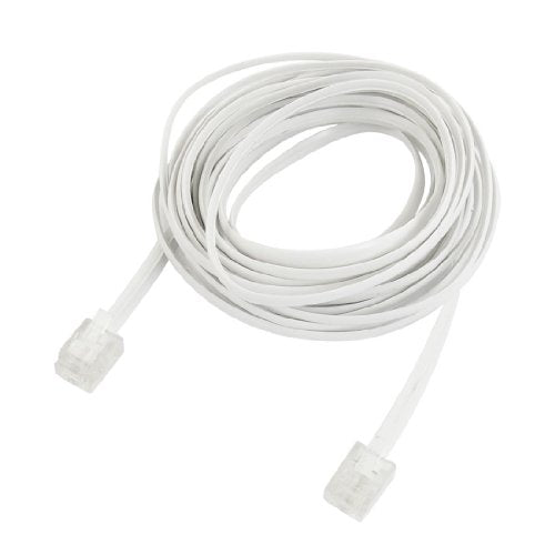 uxcell RJ11 6P2C Male Plug Telephone Line and Cable and Wire, 13 Foot 4M for Landline Telephone