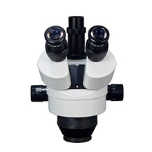 Load image into Gallery viewer, OMAX 3.5X-90X Zoom Trinocular Stereo Microscope Body with Standard 76mm Mount Size
