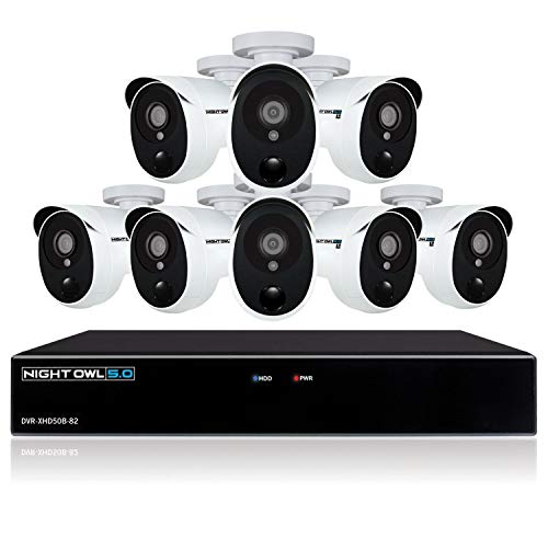 Night Owl 8-Chan 5MP DVR Surveillance System, 2TB HD, 8-Camera 5MP in/Outdoor
