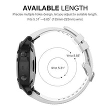 Load image into Gallery viewer, MoKo 22mm Band Compatible with Garmin Fenix 7/Fenix 6/6 Pro/Fenix 5/5 Plus/Forerunner 935/945/Aproach S60/S62/Quatix 6 /MARQ Smart Watch, Soft Silicone Replacement Strap - White
