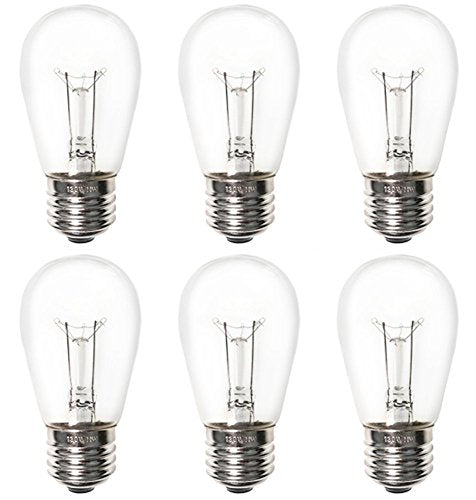 CEC Industries #11S14/130V Bulbs, 130 V, 11 W, E26 Base, S-14 shape (Box of 6)