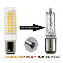 Load image into Gallery viewer, YYL BA15d LED Bulb Double Batyonet Base 8w 75 watt - 100 watt Halogen Equivalent Replaces JD Type T3/T4 Bulbs,Warm White 3000K,110V-130V (Pack of 2)
