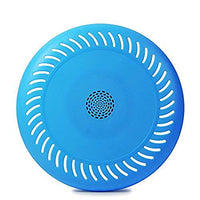 Flying Disc Bluetooth Speaker,Wireless Waterproof Speakers with LED Light Flying Saucer Design Magnetic Suction Charging Fly Disc for Camping Swimming Fitness Kids and Pets Toys (Blue-Big)