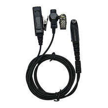 Load image into Gallery viewer, MaximalPower Surveillance kit - 2-Wire Headset kit Clear Coil Tube Earbud &amp; PTT Mic for Motorola EX500 EX600
