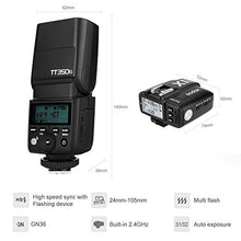 Load image into Gallery viewer, GODOX TT350N 2.4G HSS 1/8000s TTL GN36 Flash Speedlite with X1T-N Wireless Trigger Transmitter Compatible for Nikon Camera
