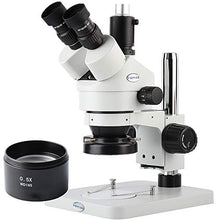 Load image into Gallery viewer, KOPPACE 3.5X-45X,Trinocular Stereo Microscope,144 LED Ring Light,23.2mm Electronic Eyepiece Interface,Mobile Phone Repair Microscope,Includes 0.5X Barlow Lens
