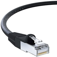 InstallerParts Ethernet Cable CAT6 Cable Shielded (SSTP/SFTP) Booted 15 FT - Black - Professional Series - 10Gigabit/Sec Network/High Speed Internet Cable, 550MHZ