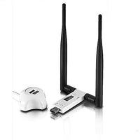 Netis WF2116 Wireless N300 Long-Range USB Adapter, Supports Windows, Mac OS, Linux, 5dBi High Gain Antennas, Free USB Cradle