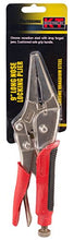 Load image into Gallery viewer, K-T Industries Long Nose Locking Plier TPR Handle, 9-Inch
