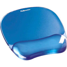 Load image into Gallery viewer, Fellowes Gel Crystal Mousepad/Wrist Rest, Blue (91141)
