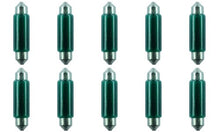 Load image into Gallery viewer, CEC Industries E211-2G (Green) Bulbs, 12.8 V, 12.416 W, EC11-5 Base, T-3 shape (Box of 10)
