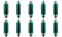 CEC Industries E211-2G (Green) Bulbs, 12.8 V, 12.416 W, EC11-5 Base, T-3 shape (Box of 10)