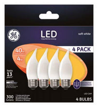 Load image into Gallery viewer, Ge 37420 Decorative 40w Replacement Led Light Bulb, 3.5w, 4-Pack
