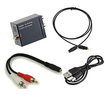 Load image into Gallery viewer, Digital Optical Coax to Analog Stereo Audio L/R Converter Adapter with Optical Cable RCA Cable
