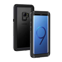 Load image into Gallery viewer, Lanhiem Samsung Galaxy S9 Case, IP68 Waterproof Dustproof Shockproof Case with Built-in Screen Protector, Full Body Sealed Underwater Protective Clear Cover for Samsung S9 (Black)
