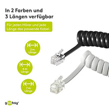 Load image into Gallery viewer, Handset Cable Bulk, 2X RJ10 (4P4C) Plug TEL MODU Spiral 7m RJ10 Schwarz/Black
