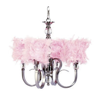 Jubilee Collection 2488 Feather Drum Shaped Chandelier Shade, Pink