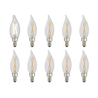 Livex Lighting 920207X10 Filament LED Bulbs, Clear Glass