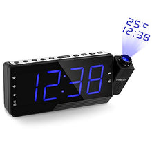 Load image into Gallery viewer, Duckart Digital Projector Clock Radio Alarm Snooze Timer Temperature,Blue
