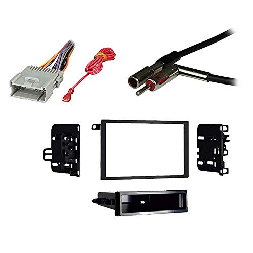Compatible with Chevy Blazer 2002 w Factory Double DIN Car Radio Stereo Harness Dash Kit