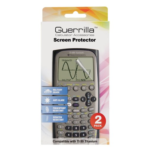 Guerrilla Military Grade Screen Protector 2-Pack For Texas Instruments TI 89 Titanium Graphing Calculator