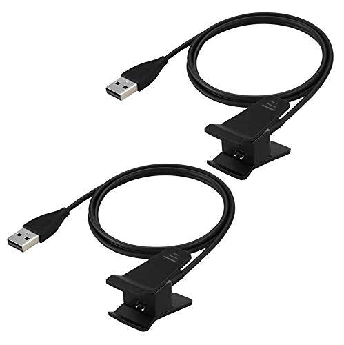 Kissmart 2Pack Charger Cable Compatible with Fitbit Alta, Repalcement USB Charging Cable with 1m/3.3ft Cord Smart Wristband Accessories