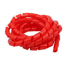 Load image into Gallery viewer, Aexit 19mm Dia Electrical equipment Flexible Spiral Tube Cable Wire Wrap Computer Manage Cord Red 4M Length
