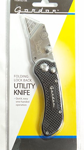 Folding Utility Knife with Adjustable Quick Change Blade and Belt Clip By Gordon
