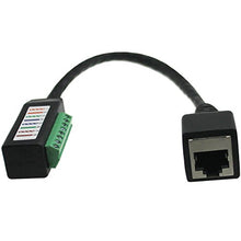 Load image into Gallery viewer, PI Manufacturing 6 inch RJ45 Female Socket to 8-Pin Terminal Adapter Cable
