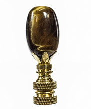 Load image into Gallery viewer, Tear Drop Tiger Eye Lamp Shade Finial

