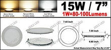 Load image into Gallery viewer, ZEEZ Lighting - 15W 7&quot; (OD 7.45&quot; / ID 6.60&quot;) Round Cool White Dimmable LED Recessed Ceiling Panel Down Light Bulb Slim Lamp Fixture - 1 Pack
