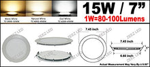 Load image into Gallery viewer, ZEEZ Lighting - 15W 7&quot; (OD 7.45&quot; / ID 6.60&quot;) Round Warm White Dimmable LED Recessed Ceiling Panel Down Light Bulb Slim Lamp Fixture - 10 Packs
