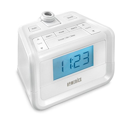 Dual Alarm Digital Fm Clock Radio | Time Projection , 8 Relaxing Nature Sounds , Led Display , Multi