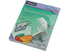Load image into Gallery viewer, Apollo WO100CB Write on Transparency Film, 8-1/2-Inch x11-Inch, 100/BX, Clear
