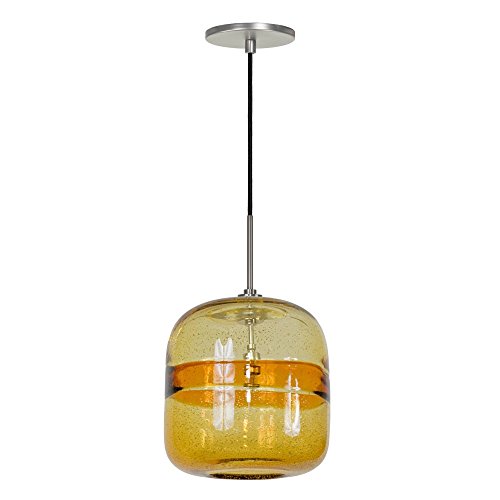 Jesco Lighting PD407-TE/BZ 1-Light Line Voltage Pendant and Canopy with Bronze Socket, Teal