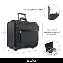 Load image into Gallery viewer, Solo Classic Collection 16 Inch Laptop Rolling Catalog Case, Black (PV78-4)
