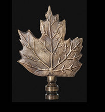 Load image into Gallery viewer, B&amp;P Lamp Maple Leaf Finial, 3 3/4 in Ht, 1/4-27 Tap
