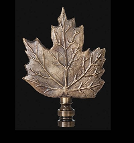 B&P Lamp Maple Leaf Finial, 3 3/4 in Ht, 1/4-27 Tap