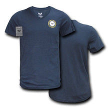 Load image into Gallery viewer, Rapiddominance Military V-Neck Tee, Navy, Medium
